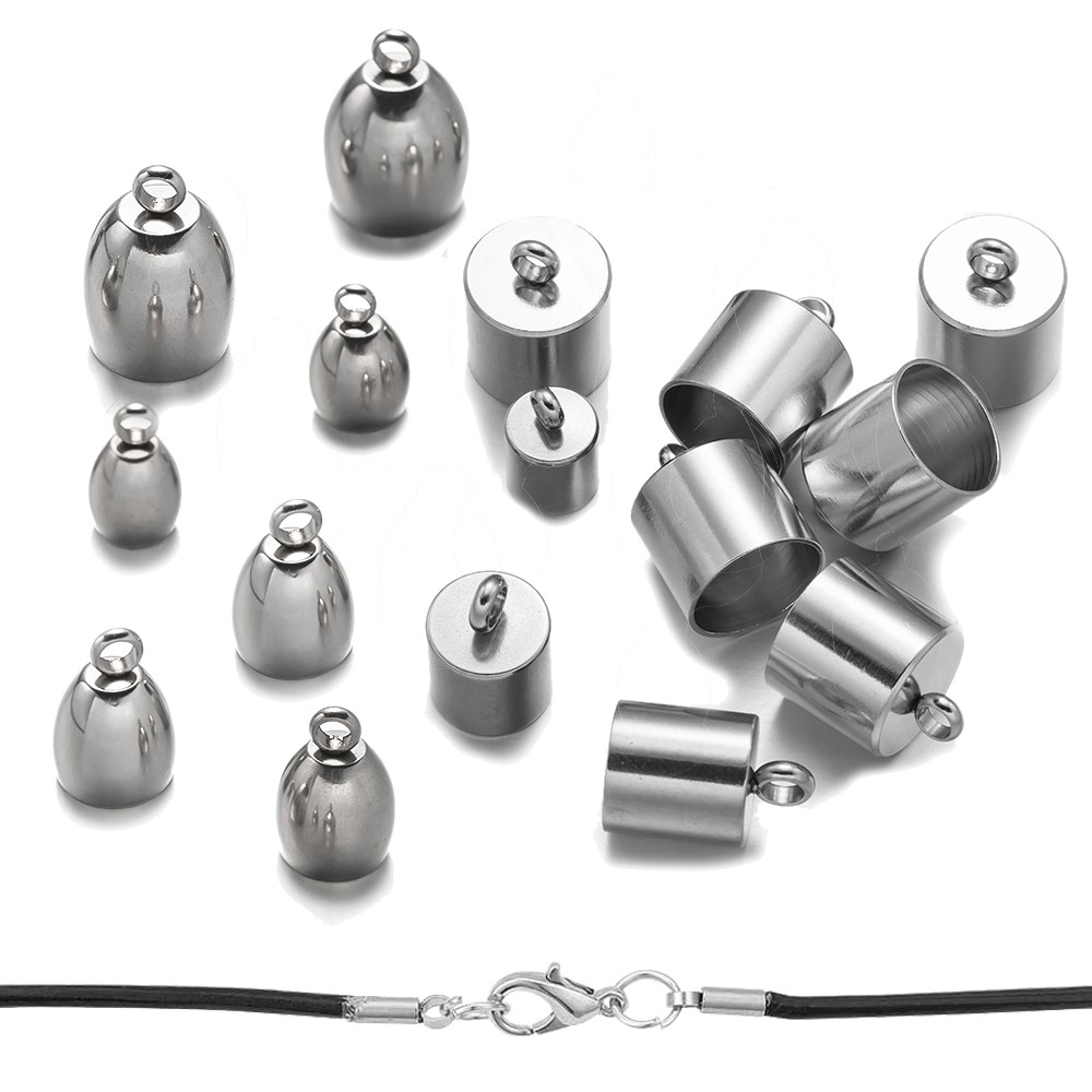 Jewelry Making Youtube - จุกปลายสายสแตนเลส 20 ชิ้น สำหรับทำสร้อยข้อมือ สร้อยคอ เครื่องประดับหนัง