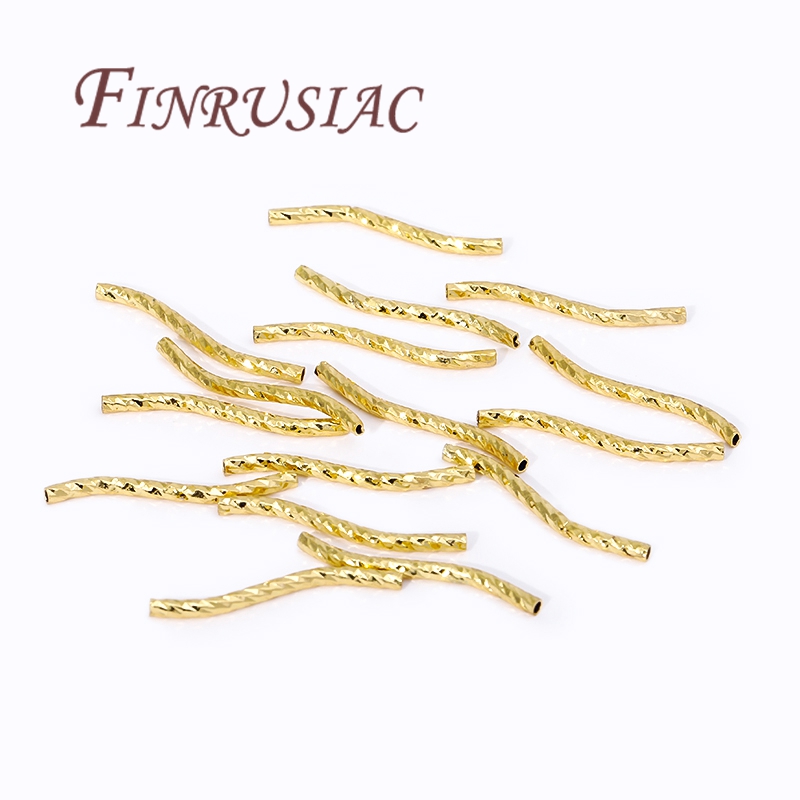 Jewelry Making Youtube - ลูกปัดหลอดรูปร่าง S, หลอดชุบทอง 18K สําหรับอุปกรณ์ทําเครื่องประดับ