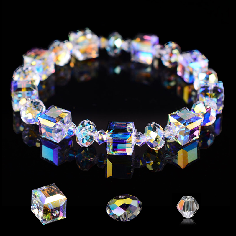 Jewelry Making Online - 180-250PCS 4/6/8/10 มม.AB สีคริสตัลลูกปัดสําหรับเครื่องประดับทําชุดอุปกรณ์สร้อยข้อมือ DIY เครื่องประดับลูกปัด
