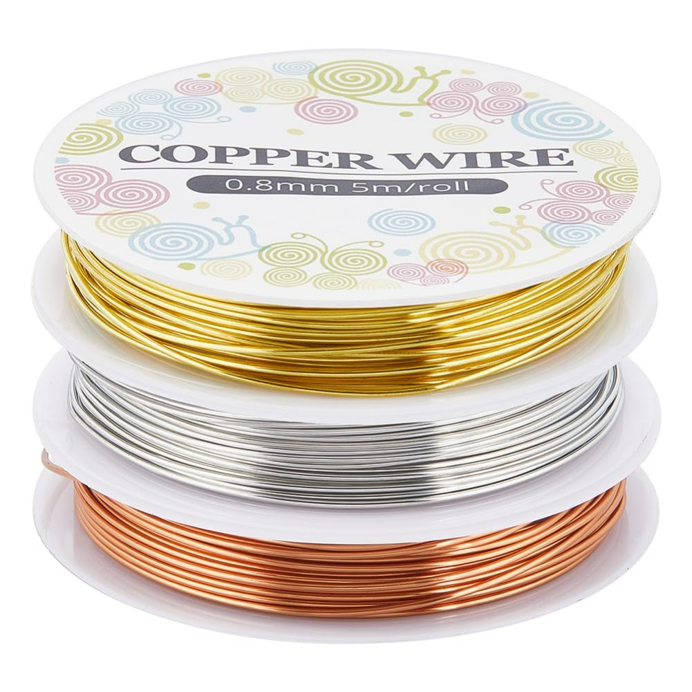 Jewelry Making Online - 12.8M ทองแดงเครื่องประดับลวด 0.8 มม.20 Gauge Gold