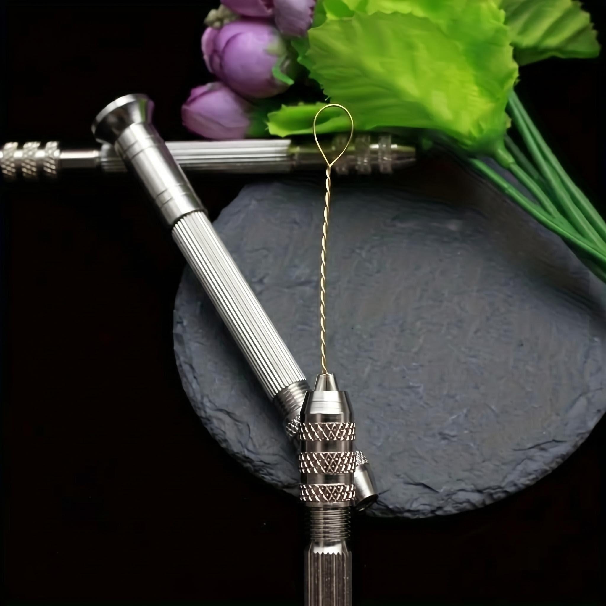 Jewelry Making Education - เครื่องมือบิดลวดแบบมือถือสำหรับทำเครื่องประดับ งานฝีมือ DIY ดีไซน์สองหัวสำหรับการบิดและยึดลวดทองแดง
