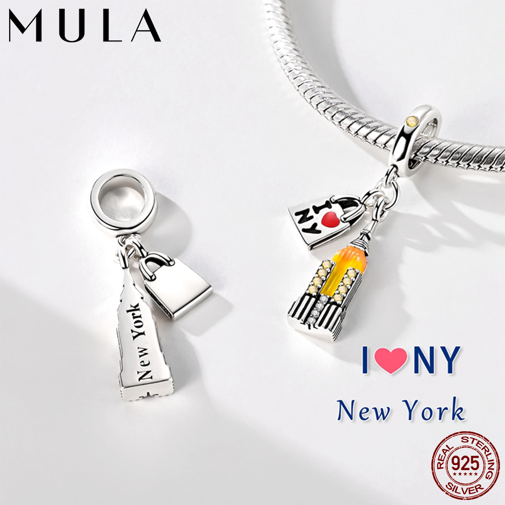 Jewelry Making York - ตั้งแต่ 1 ชิ้นขึ้นไป สร้อยข้อมือเงินแท้ 925 รูปทรงอาคารเอ็มไพร์สเตตในนิวยอร์ก