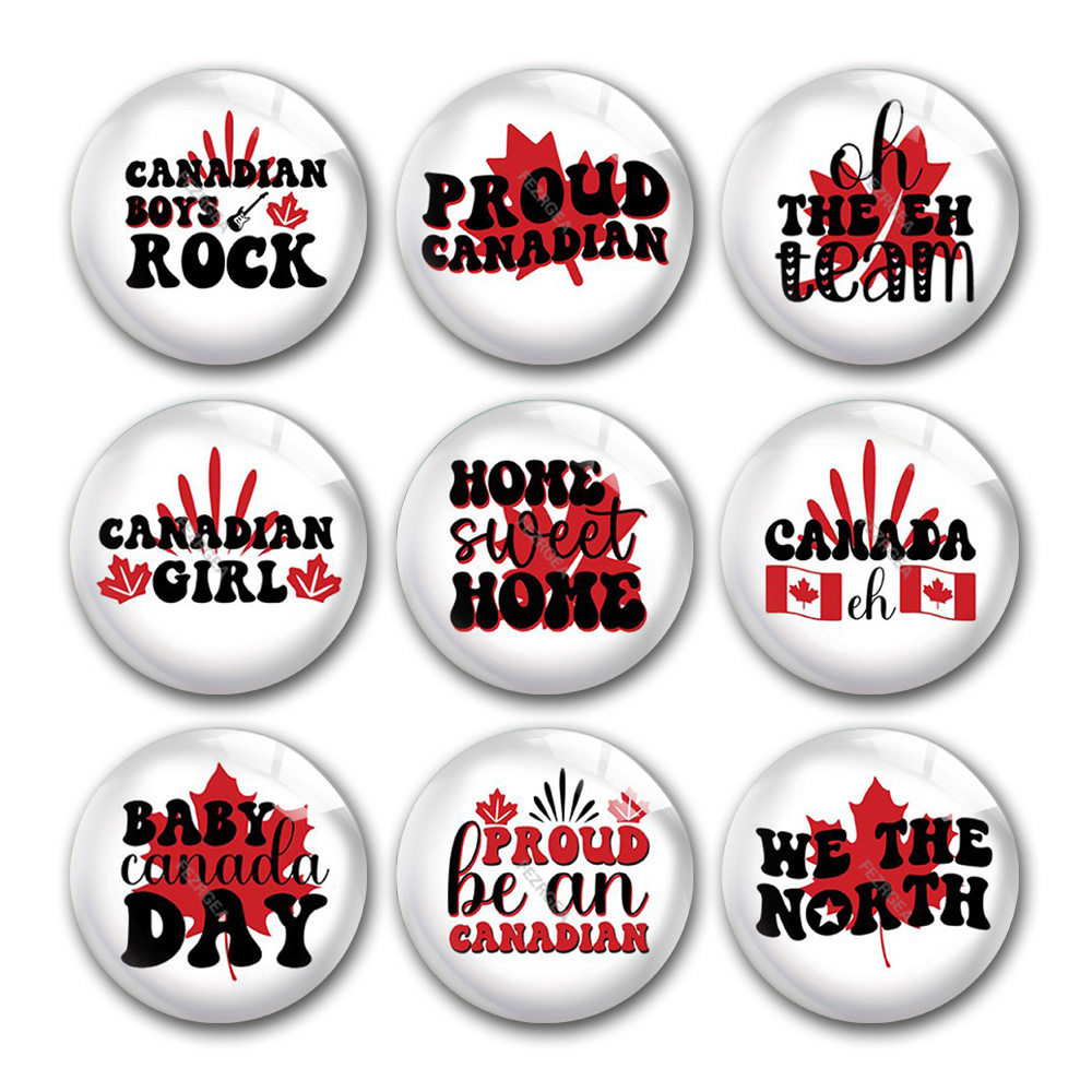 Jewelry Making Supplies Canada - แคนาดา North ใบเมเปิลรอบ Photo Cabochon Demo