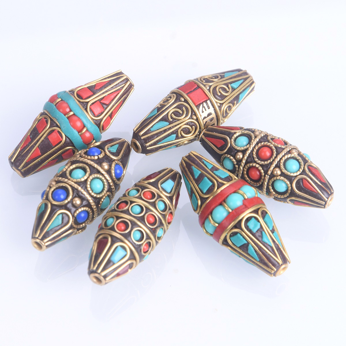 Jewelry Making In Clay - ลูกปัดรูปทรงบิโคน 1 ชิ้น ขนาด 38x15 มม.