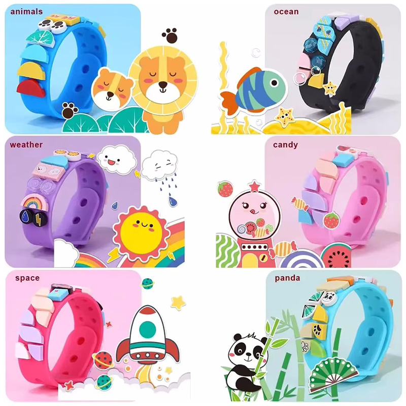 Jewelry Making Kits - 6 ชิ้น/เซ็ตเด็กบล็อกอาคาร Dots สร้อยข้อมือ DIY Creative