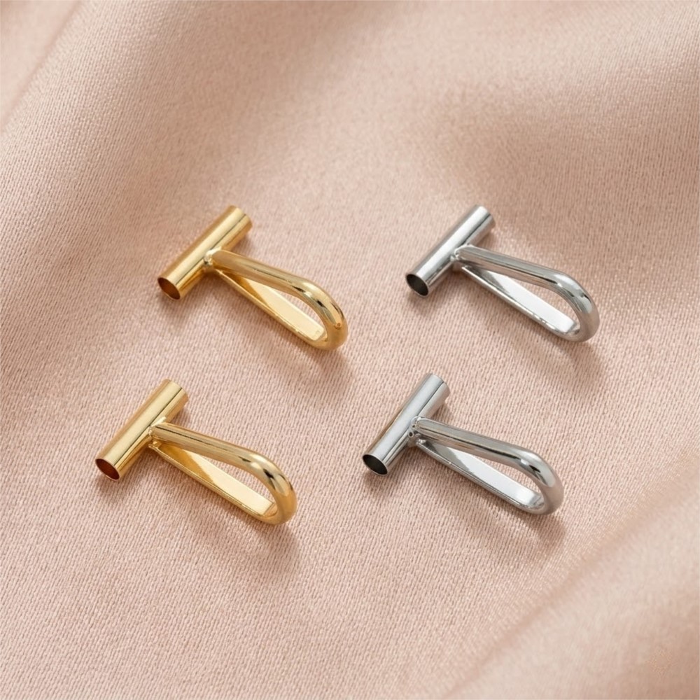Jewelry Making Youtube - ตัวแปลงพวงกุญแจแบบหลอดทองเหลือง 14K จำนวน 2 ชิ้น พร้อมห่วงสำหรับทำจี้สร้อยคอ