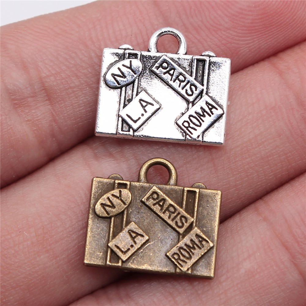 Jewelry Making York - WYSIWYG 5Pcs 15X16มม.Charms กระเป๋าเดินทาง New York