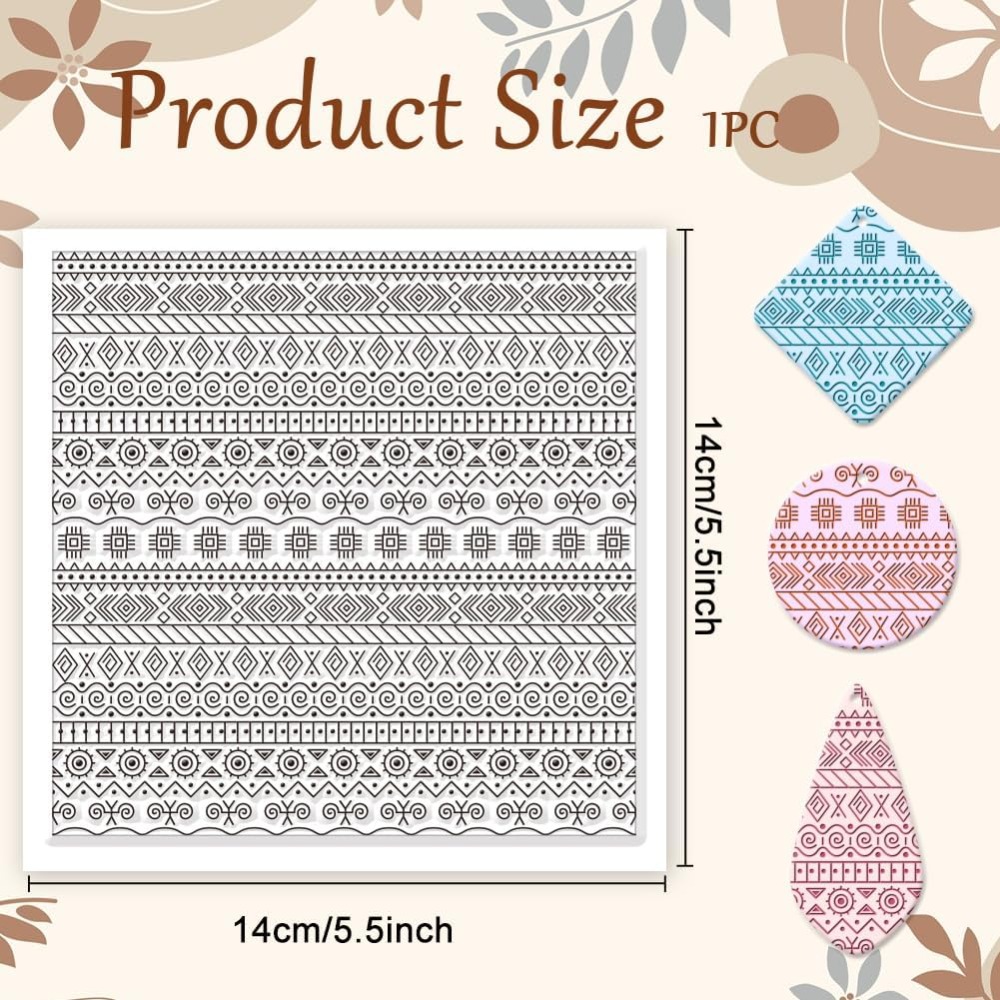 สิ่งทอเรขาคณิตซิลิโคนเนื้อแสตม - Jewelry Making In Clay บทวิจารณ์และราคา