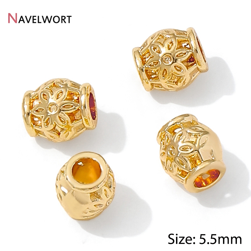 ลูกปัดโลหะทองเหลืองชุบทอง 14K  - Jewelry Making Youtube บทวิจารณ์และราคา