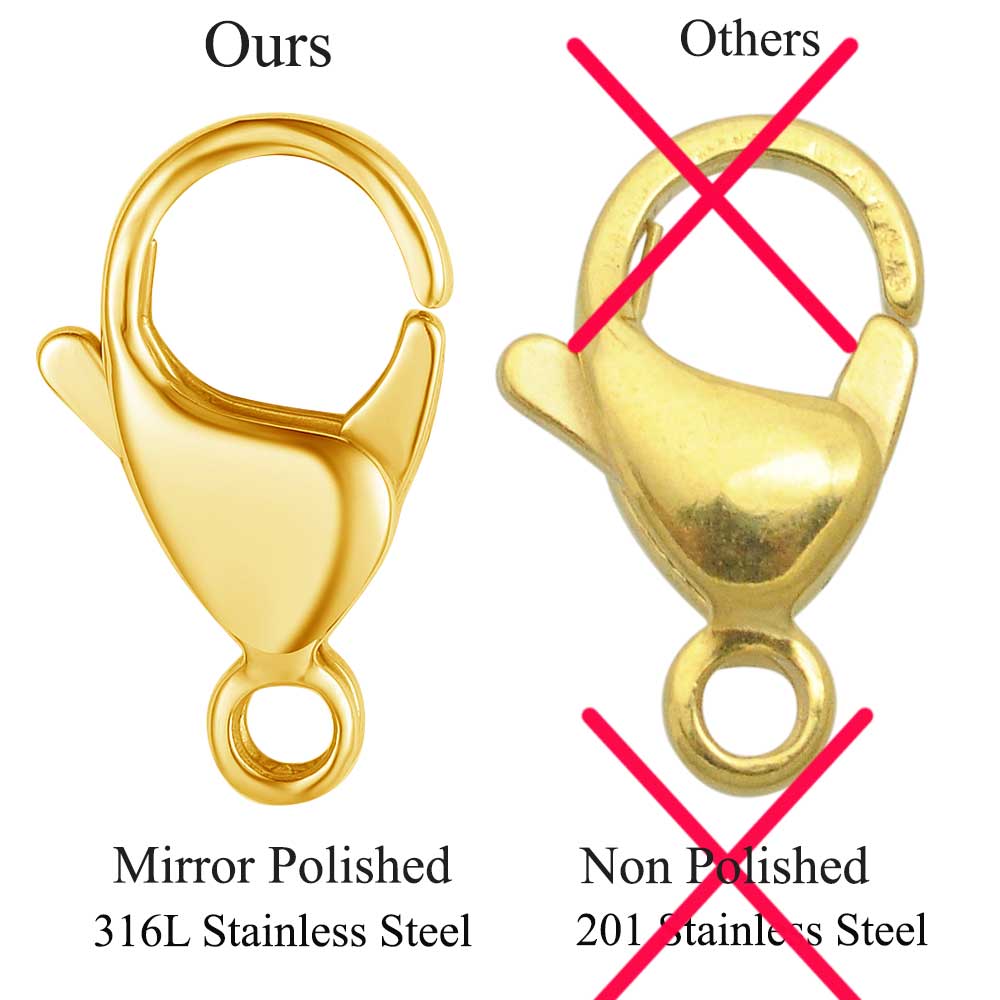 ตัวล็อคแบบก้ามปูสแตนเลส 316L ข - Jewelry Making School บทวิจารณ์และราคา
