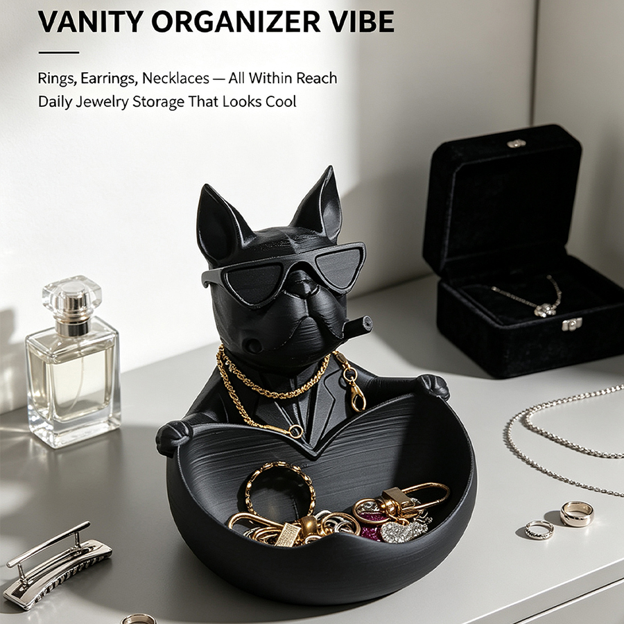 ถาดเก็บกุญแจรูปเฟรนช์บูลด็อกสุ - Jewelry Making Desk บทวิจารณ์และราคา