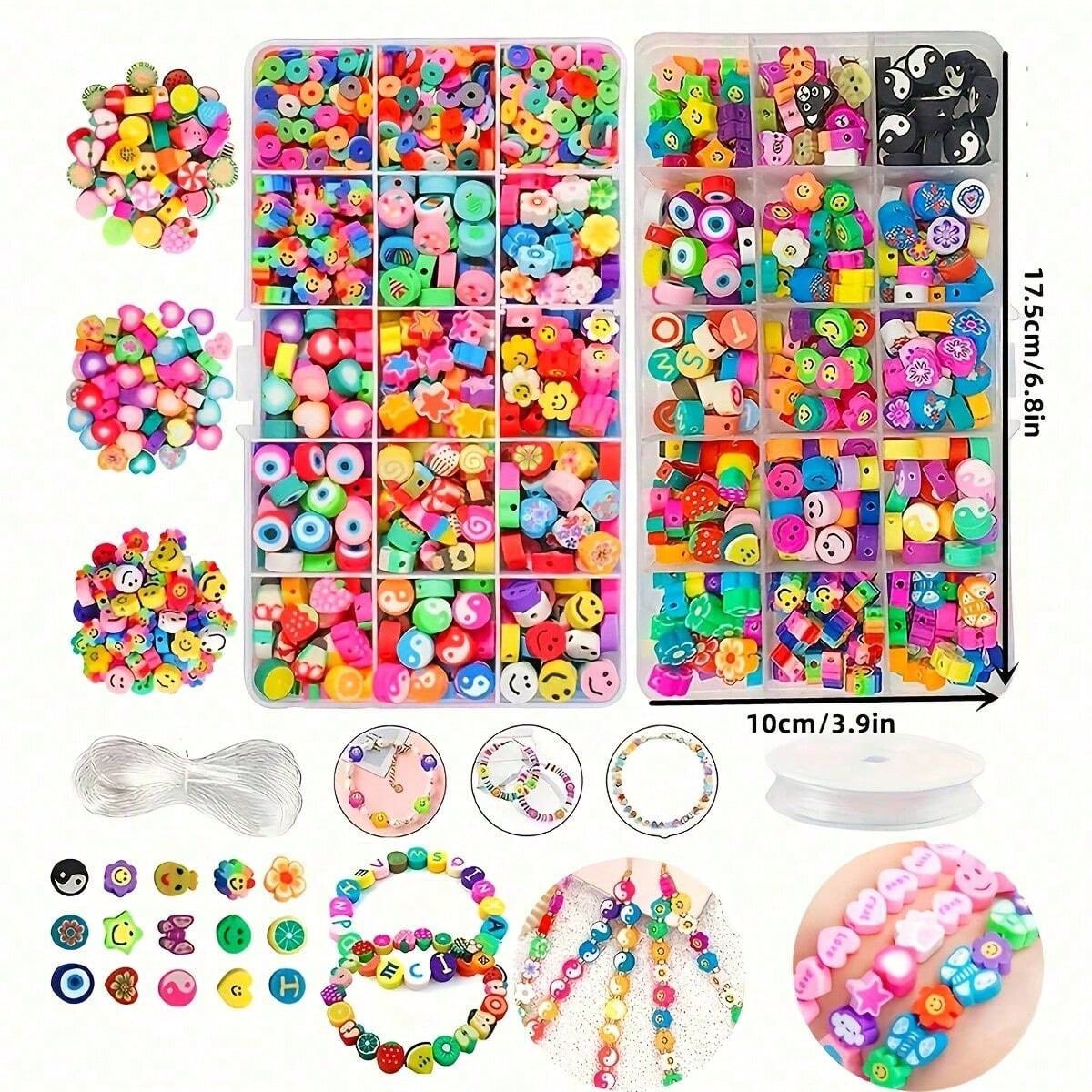 1450/1200/250 ชิ้นชุดลูกปัดดิน - Jewelry Making In Clay บทวิจารณ์และราคา
