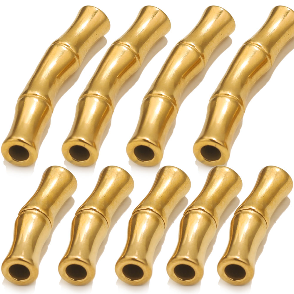 5pcs สแตนเลสสตีลโค้ง Slub หลอด - Jewelry Making Youtube บทวิจารณ์และราคา