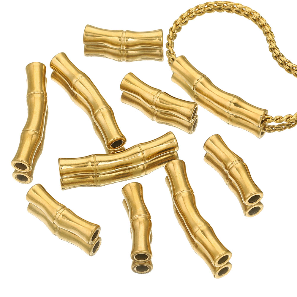 5pcs สแตนเลสสตีลโค้ง Slub หลอด - Jewelry Making Youtube บทวิจารณ์และราคา