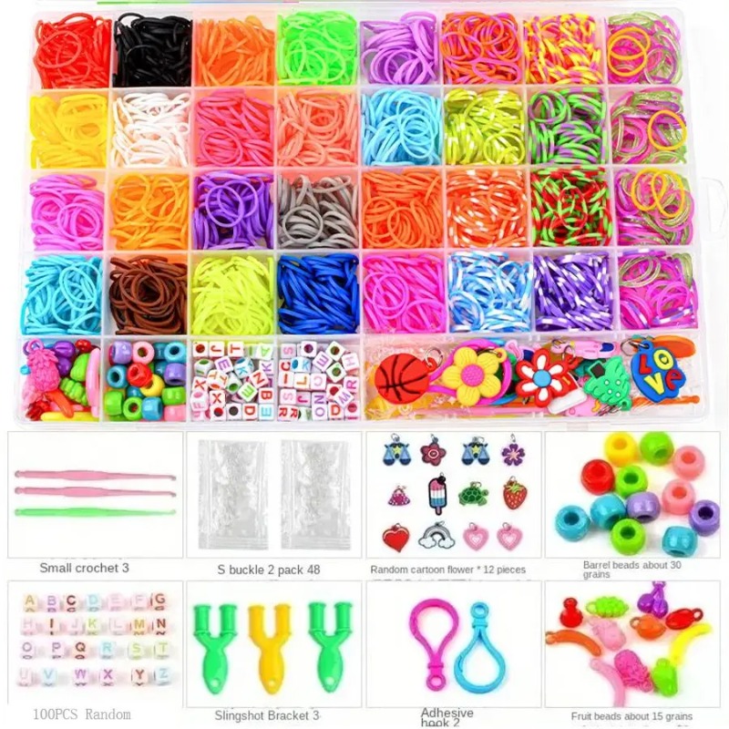 4300 ชิ้น+ ชุดยางรัดหลากสี 32  - Jewelry Making Kits บทวิจารณ์และราคา