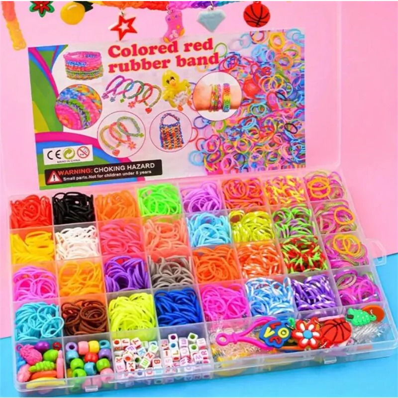 4300 ชิ้น+ ชุดยางรัดหลากสี 32  - Jewelry Making Kits บทวิจารณ์และราคา