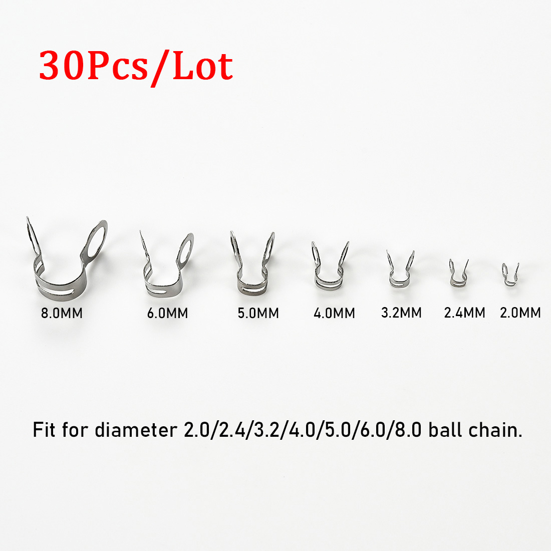 30 ชิ้นสแตนเลสสตีล Ball Chain  - Jewelry Making School บทวิจารณ์และราคา