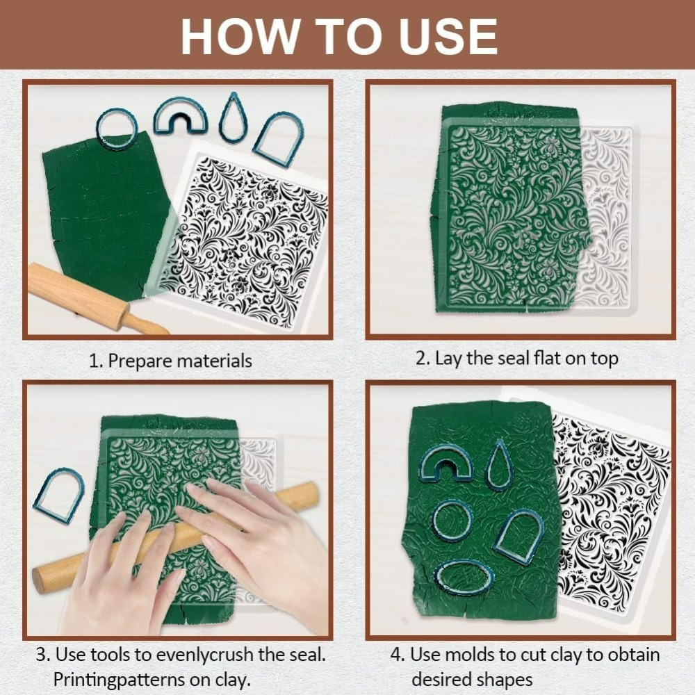 Polymer Clay Texture แผ่น Fuji - Jewelry Making In Clay บทวิจารณ์และราคา