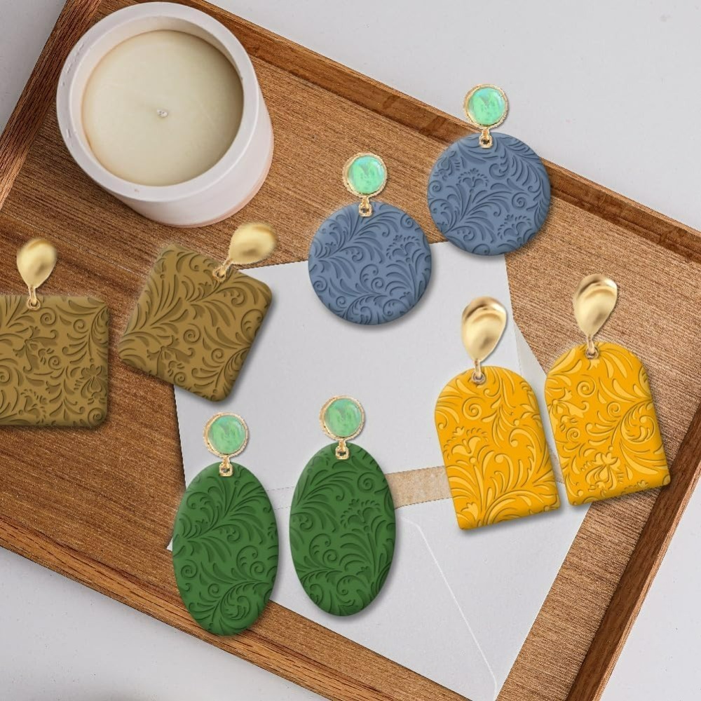 Polymer Clay Texture แผ่น Fuji - Jewelry Making In Clay บทวิจารณ์และราคา