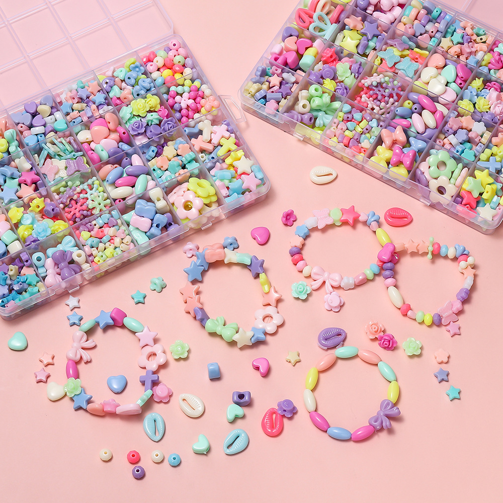 ลูกปัดอะคริลิคหลากสี 1 กล่อง ล - Jewelry Making Kits บทวิจารณ์และราคา